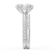 Load image into Gallery viewer, Radiant Moissanite Ring With Hidden Halo