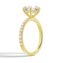 Load image into Gallery viewer, Radiant Moissanite Ring With Hidden Halo