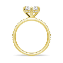 Load image into Gallery viewer, Radiant Moissanite Ring With Hidden Halo