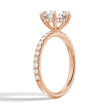 Load image into Gallery viewer, Radiant Moissanite Ring With Hidden Halo