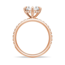 Load image into Gallery viewer, Radiant Moissanite Ring With Hidden Halo