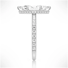 Load image into Gallery viewer, French Pavé Marquise Moissanite Engagement Ring With Hidden Halo