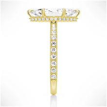 Load image into Gallery viewer, French Pavé Marquise Moissanite Engagement Ring With Hidden Halo