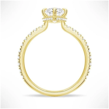 Load image into Gallery viewer, French Pavé Marquise Moissanite Engagement Ring With Hidden Halo