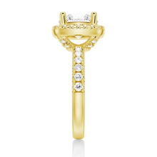 Load image into Gallery viewer, Brilliant Halo Round Moissanite Engagement Ring