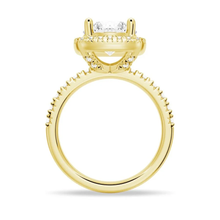 Load image into Gallery viewer, Brilliant Halo Round Moissanite Engagement Ring