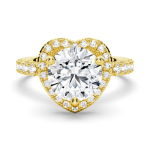 Load image into Gallery viewer, Round Shaped Moissanite Halo Engagement Ring