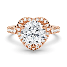 Load image into Gallery viewer, Round Shaped Moissanite Halo Engagement Ring