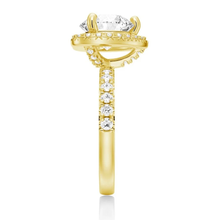 Load image into Gallery viewer, Round Shaped Moissanite Halo Engagement Ring