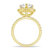 Load image into Gallery viewer, Round Shaped Moissanite Halo Engagement Ring