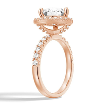 Load image into Gallery viewer, Round Shaped Moissanite Halo Engagement Ring