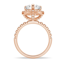Load image into Gallery viewer, Round Shaped Moissanite Halo Engagement Ring