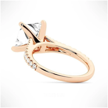 Load image into Gallery viewer, Princess Cut Split-Shank Moissanite Ring