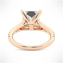 Load image into Gallery viewer, Princess Cut Split-Shank Moissanite Ring