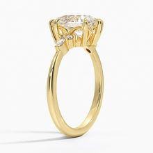 Load image into Gallery viewer, Elegant Pear Moissanite Engagement Ring with Accent Stones