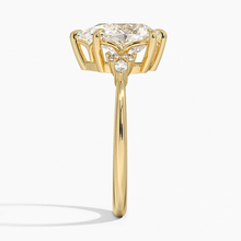Load image into Gallery viewer, Elegant Pear Moissanite Engagement Ring with Accent Stones