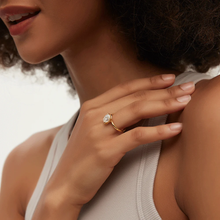 Load image into Gallery viewer, Velvet Dreams Oval Solitaire Moissanite Ring