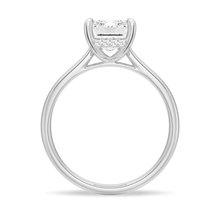 Load image into Gallery viewer, Classic Emerald Cut Moissanite Engagement Ring With Hidden Halo