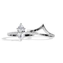 Load image into Gallery viewer, Marquise Cut Moissanite Bridal Set