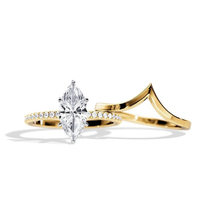 Load image into Gallery viewer, Marquise Cut Moissanite Bridal Set