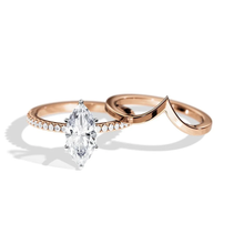 Load image into Gallery viewer, Marquise Cut Moissanite Bridal Set