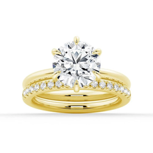 Load image into Gallery viewer, Solitaire Round Hidden Halo Moissanite Bridal Set