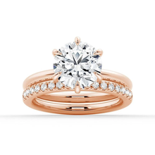 Load image into Gallery viewer, Solitaire Round Hidden Halo Moissanite Bridal Set