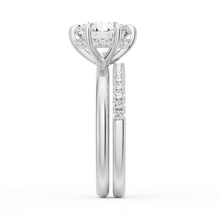 Load image into Gallery viewer, Solitaire Round Hidden Halo Moissanite Bridal Set