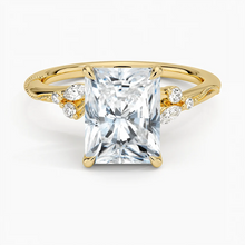 Load image into Gallery viewer, Elegant Radiant Cut Moissanite Engagement Ring