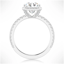 Load image into Gallery viewer, Love Promise Radiant Cut Moissanite Halo Ring