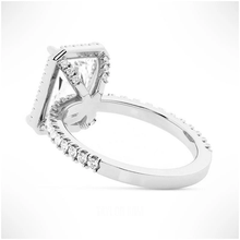 Load image into Gallery viewer, Love Promise Radiant Cut Moissanite Halo Ring