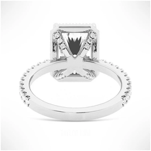 Load image into Gallery viewer, Love Promise Radiant Cut Moissanite Halo Ring