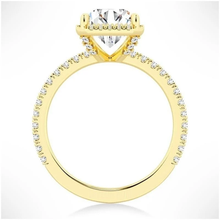 Load image into Gallery viewer, Love Promise Radiant Cut Moissanite Halo Ring