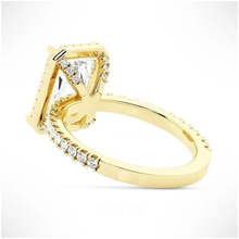Load image into Gallery viewer, Love Promise Radiant Cut Moissanite Halo Ring