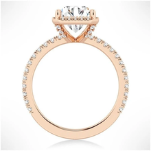 Load image into Gallery viewer, Love Promise Radiant Cut Moissanite Halo Ring