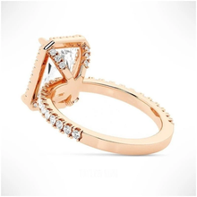 Load image into Gallery viewer, Love Promise Radiant Cut Moissanite Halo Ring