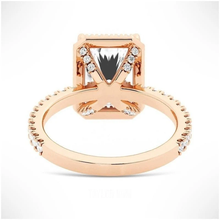 Load image into Gallery viewer, Love Promise Radiant Cut Moissanite Halo Ring