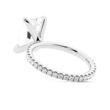 Load image into Gallery viewer, 5CT Radiant Cut Moissanite Engagement Ring with Eternity Pavé Band