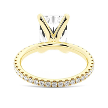 Load image into Gallery viewer, 5CT Radiant Cut Moissanite Engagement Ring with Eternity Pavé Band