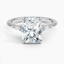 Load image into Gallery viewer, Elegant Radiant Moissanite Engagement Ring with Accent Stones