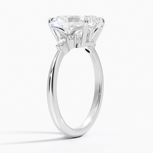 Load image into Gallery viewer, Elegant Radiant Moissanite Engagement Ring with Accent Stones