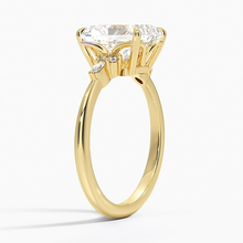 Load image into Gallery viewer, Elegant Radiant Moissanite Engagement Ring with Accent Stones