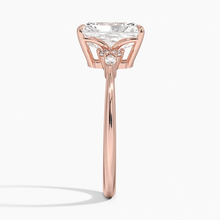 Load image into Gallery viewer, Elegant Radiant Moissanite Engagement Ring with Accent Stones