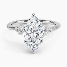 Load image into Gallery viewer, Petite Marquise Cut Moissanite Engagement Ring