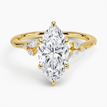 Load image into Gallery viewer, Petite Marquise Cut Moissanite Engagement Ring