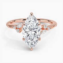 Load image into Gallery viewer, Petite Marquise Cut Moissanite Engagement Ring