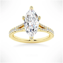 Load image into Gallery viewer, Marquise Cut Split-Shank Moissanite Engagement Ring