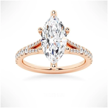 Load image into Gallery viewer, Marquise Cut Split-Shank Moissanite Engagement Ring