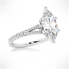 Load image into Gallery viewer, Marquise Cut Split-Shank Moissanite Engagement Ring
