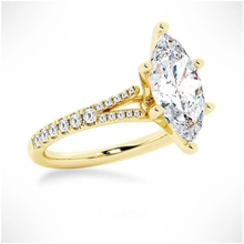Load image into Gallery viewer, Marquise Cut Split-Shank Moissanite Engagement Ring